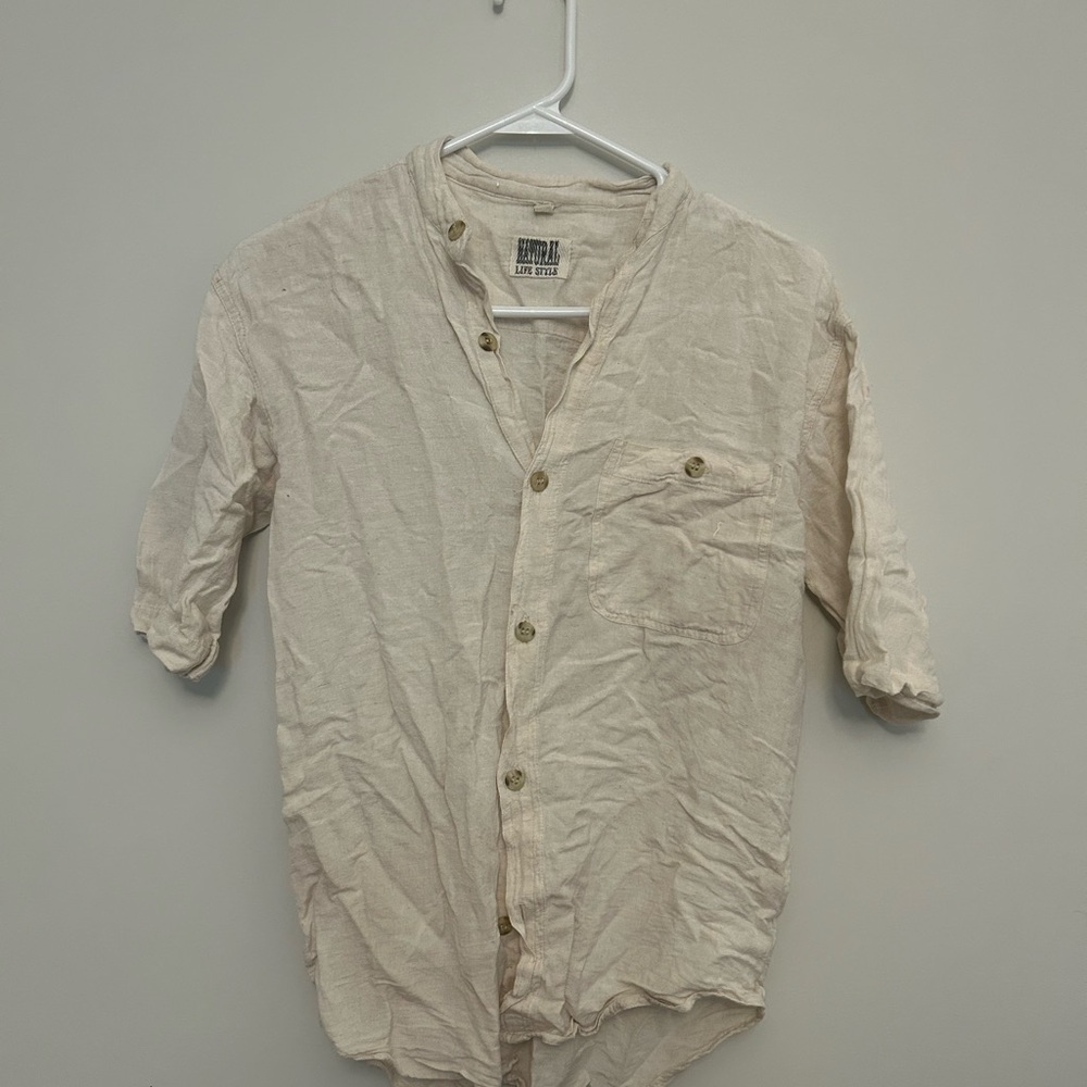 Natural Life Cream Button-Up Shirt
